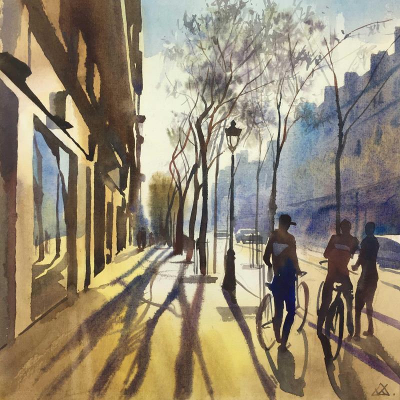 Painting ST 04 by Khodakivskyi Vasily | Painting Figurative Urban Watercolor