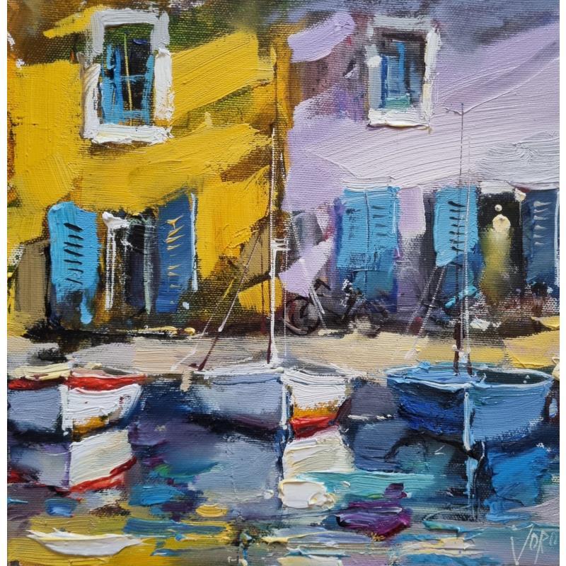 Peinture Pier par Joro | Tableau Figuratif Urbain Huile