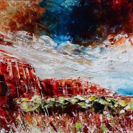 Peinture Arizona Wind 2 par Reymond Pierre | Tableau Figuratif Huile Nature, Paysages