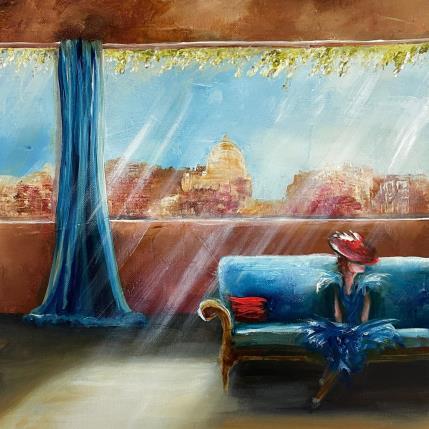 Painting azur by Vinnie | Painting Figurative Oil