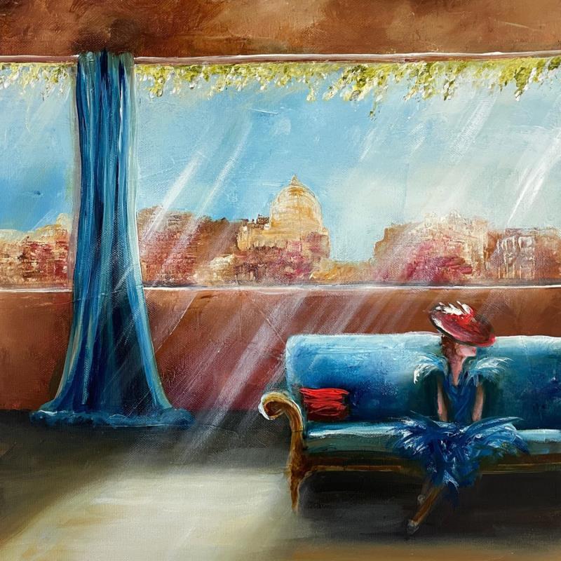 Painting azur by Vinnie | Painting Figurative Oil