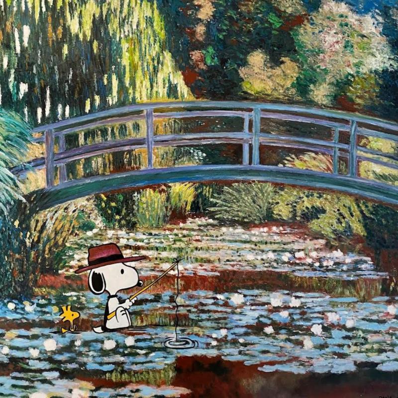Peinture Un dimanche chez Monet par Marie G.  | Tableau Pop-art Icones Pop Acrylique