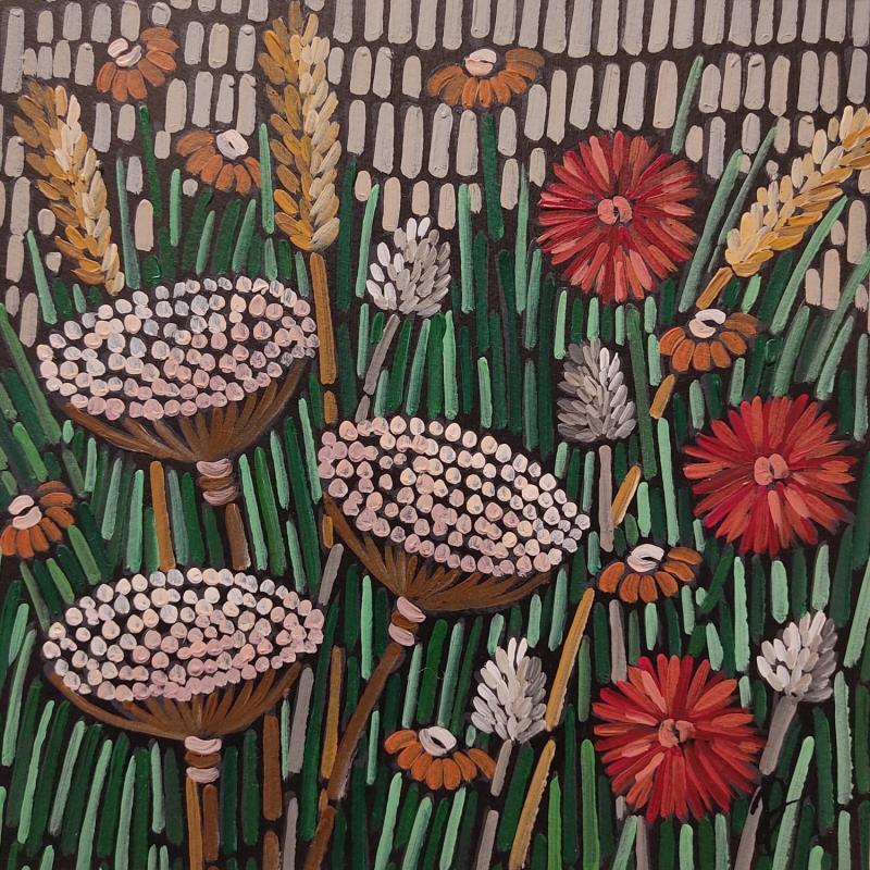 Painting Seigle d'automne aux herbes by Dmitrieva Daria | Painting Subject matter Oil