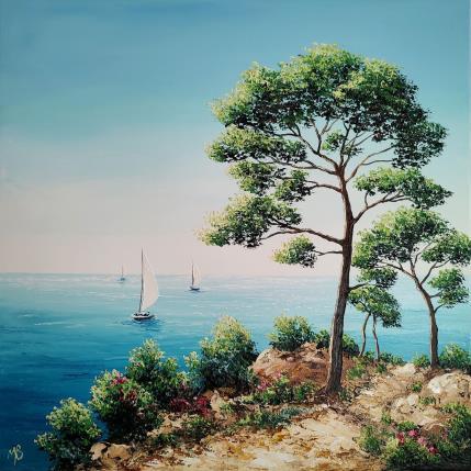 Painting Seul sur ce beau sentier by Blandin Magali | Painting Figurative Oil Landscapes