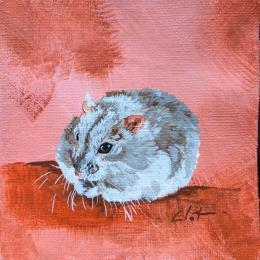 Peinture René  par CLOT | Tableau Figuratif Acrylique Animaux