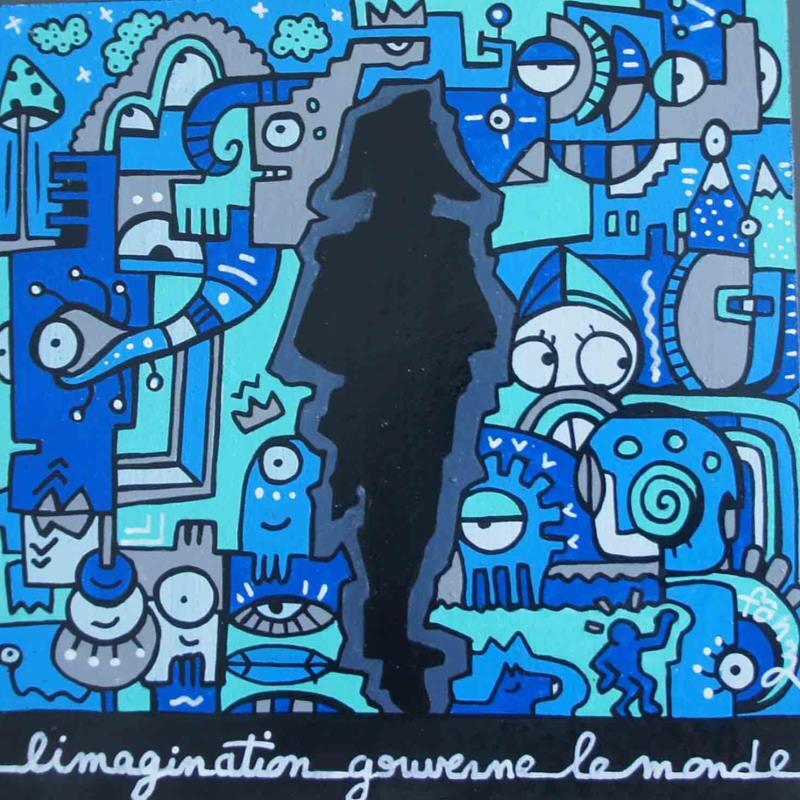 Gemälde L'imagination gouverne le monde von Fanny | Gemälde Pop-Art Acryl Posca