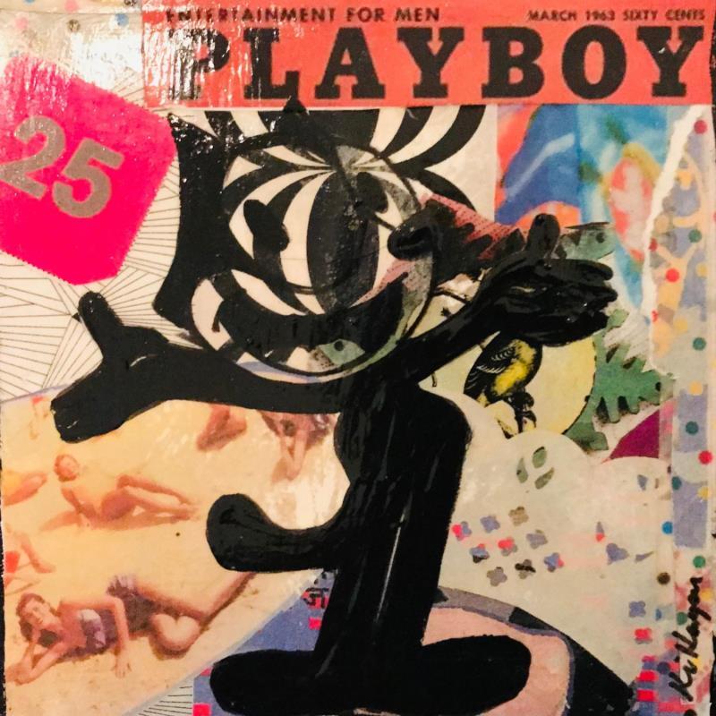 Peinture Felix par Kikayou | Tableau Pop-art Icones Pop Graffiti Acrylique Collage