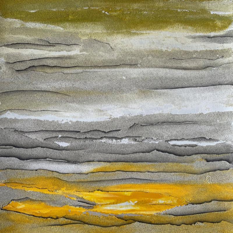 Peinture Carré pour toi 6 par CMalou | Tableau Matiérisme Minimaliste Sable