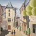 Painting Angers, Rue St Aignan by Davy Bouttier Elisabeth | Painting Naive art Architecture Oil