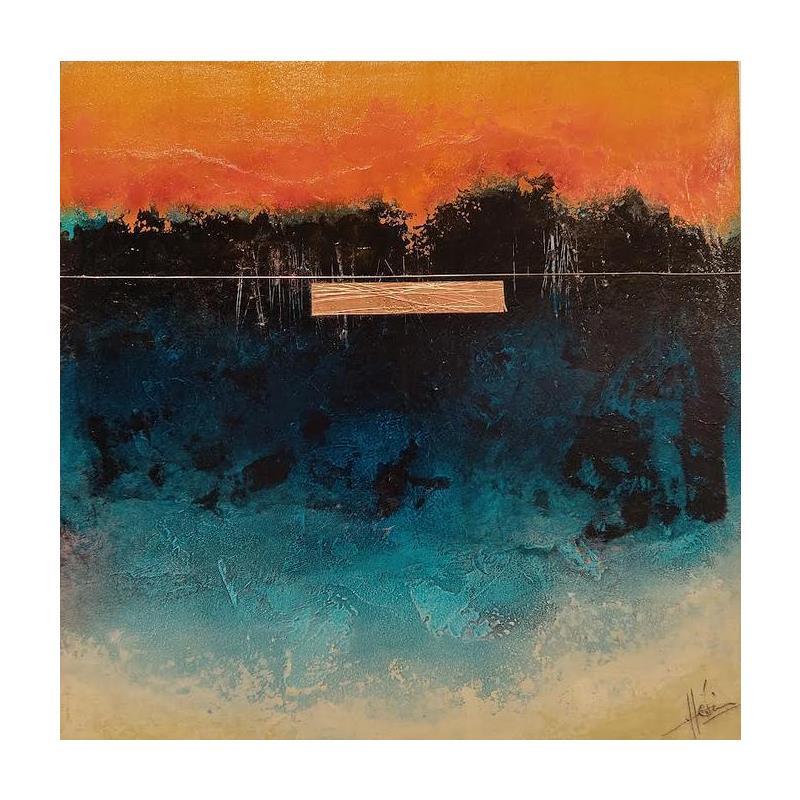 Peinture Abstraction #3097 par Hévin Christian | Tableau Abstrait Minimaliste Huile Acrylique Pastel