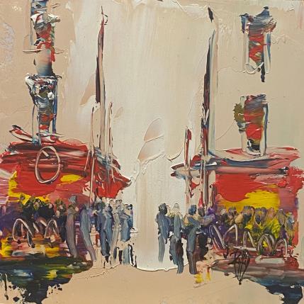 Peinture Cafés par Raffin Christian | Tableau Figuratif Huile Urbain