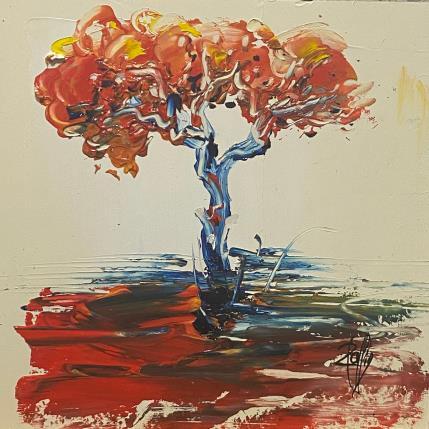 Gemälde Instant orangé von Raffin Christian | Gemälde Figurativ Öl Natur