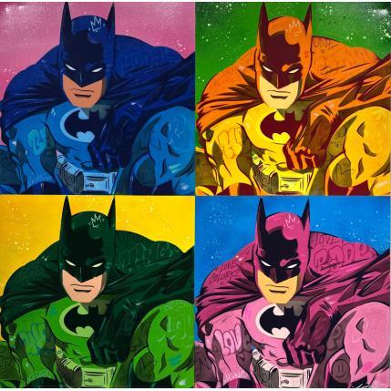 Peinture Batman Pop par Lemoine Mael | Tableau Pop-art Acrylique, Graffiti Icones Pop