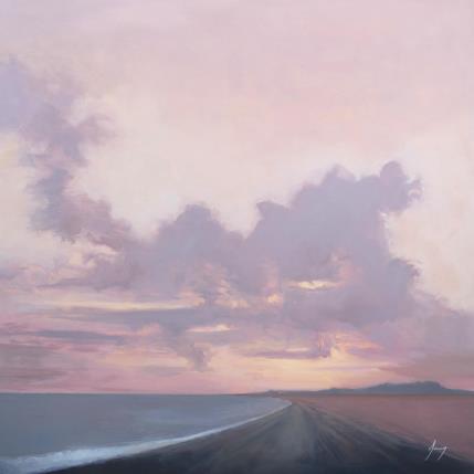 Peinture No man's plage par Jung François | Tableau Figuratif Huile Paysages