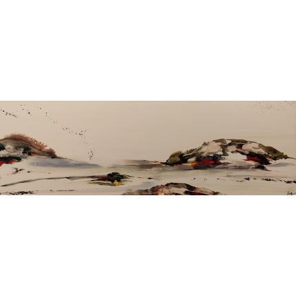 Peinture 896 par Naen | Tableau Abstrait Acrylique, Encre Minimaliste