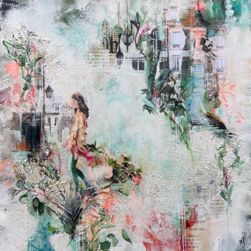 Painting Le départ éphémère by Bergeron Marie-Josée | Painting Surrealism Oil Acrylic Gluing