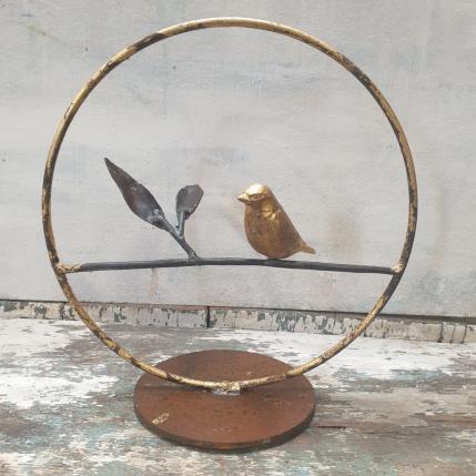 Sculpture oiseau sur branche 2 par Eres Nicolas | Sculpture Figuratif Métal Animaux
