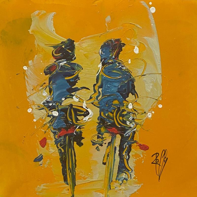 Peinture Rencontre par Raffin Christian | Tableau Figuratif Scènes de vie Huile