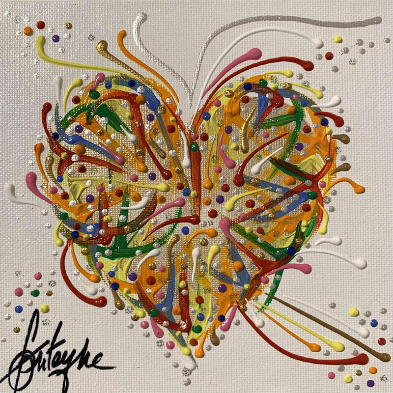 Peinture Voici mon coeur par Fonteyne David | Tableau Figuratif Acrylique