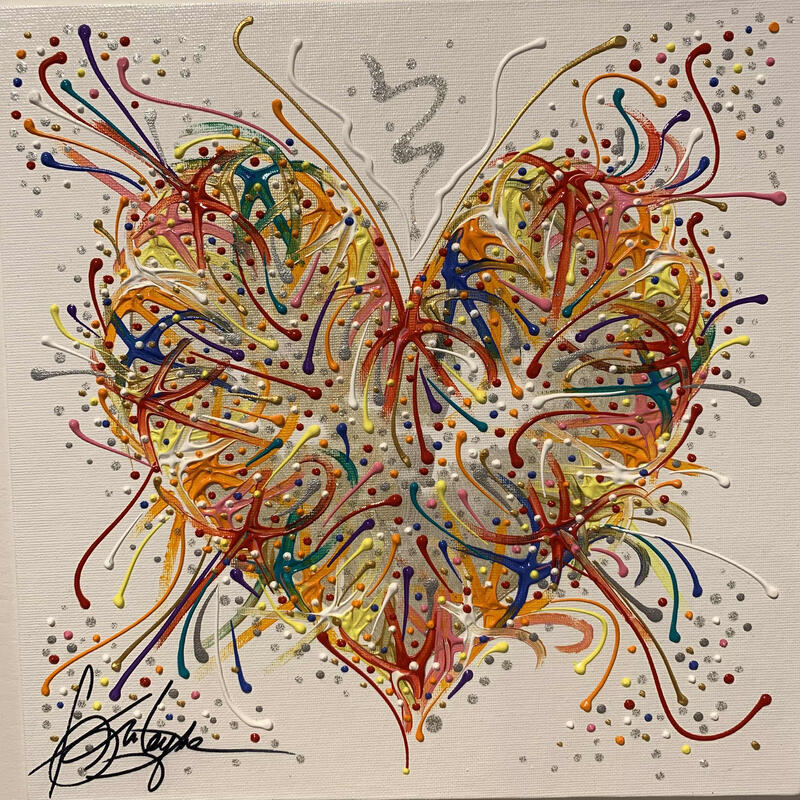 Peinture Et mon coeur fait Tam Tam par Fonteyne David | Tableau Figuratif Acrylique