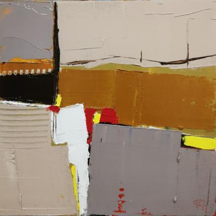 Painting pause café by L'huillier Françis | Painting Abstract Oil Landscapes