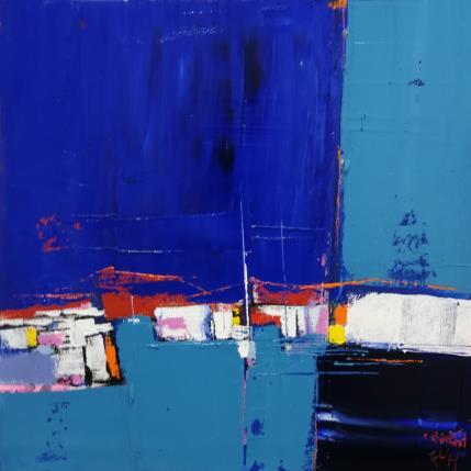 Painting ultramarine by L'huillier Françis | Painting Abstract Oil Landscapes
