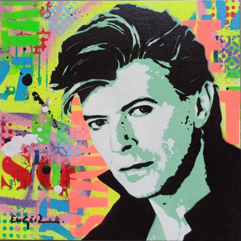 Painting DAVID BOWIE by Euger Philippe | Painting Pop-art Pop icons Acrylic
