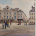 Peinture A Lille, La Grand'Place par Decoudun Jean charles | Tableau Figuratif Urbain Aquarelle