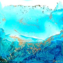 Gemälde Poésie marine 1970 von Depaire Silvia | Gemälde Abstrakt Acryl Landschaften, Marine, Minimalistisch