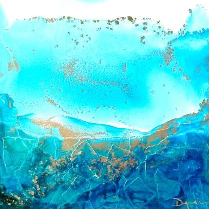 Peinture Poésie marine 1970 par Depaire Silvia | Tableau Abstrait Acrylique Marine, Minimaliste, Paysages