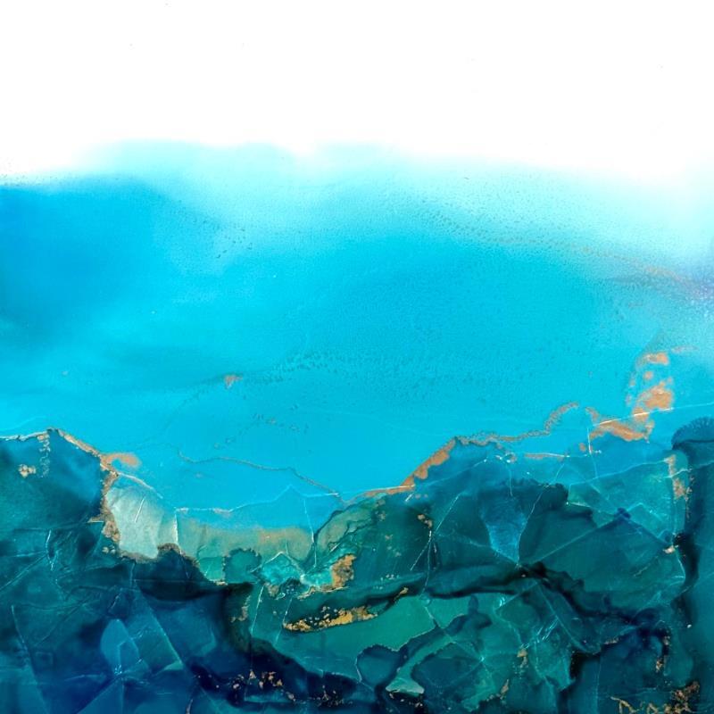 Painting Poésie marine 1351 by Depaire Silvia | Painting Abstract Landscapes Marine Minimalist Acrylic