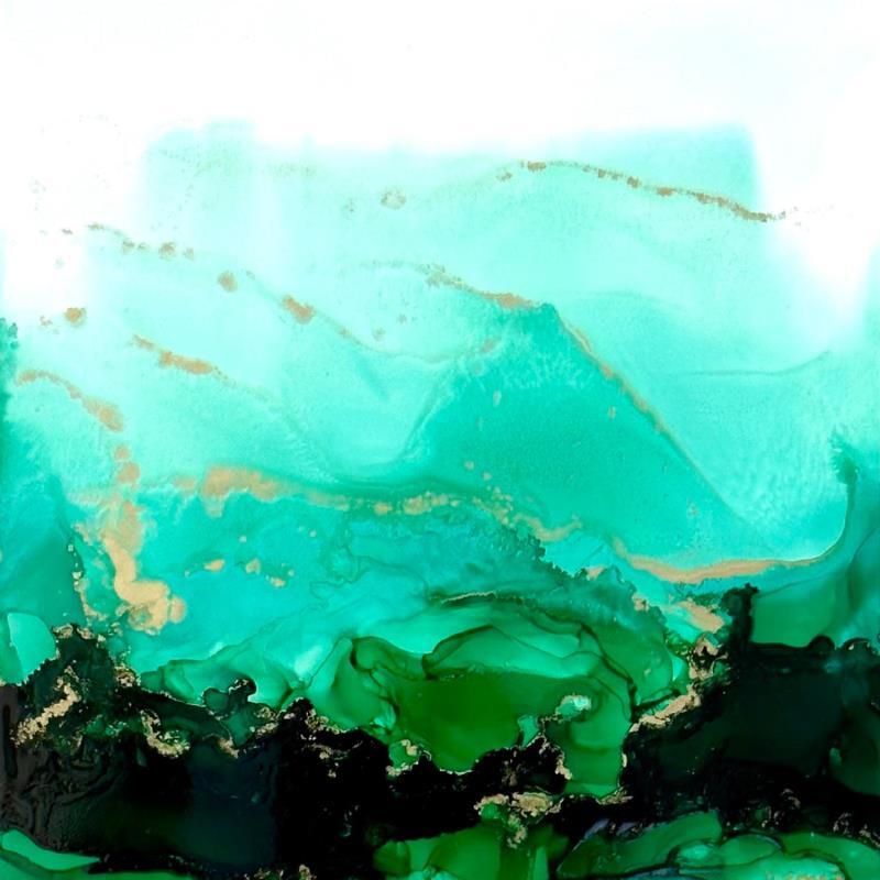 Painting Poésie végétale 1541 by Depaire Silvia | Painting Abstract Landscapes Minimalist Acrylic