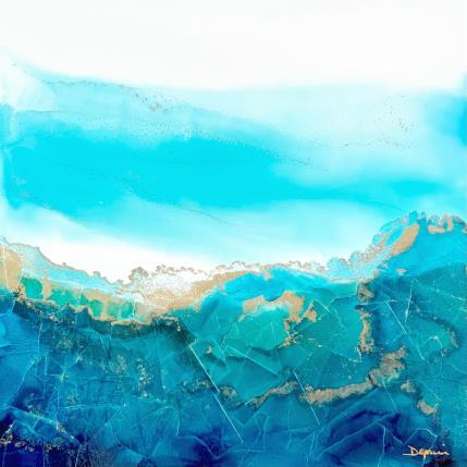 Peinture Poésie marine 1839 par Depaire Silvia | Tableau Abstrait Acrylique Marine, Minimaliste, Paysages