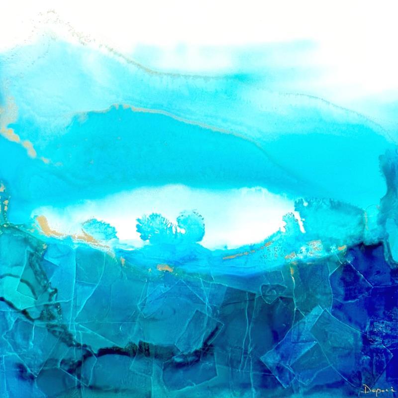 Peinture Poésie givrée 1608 par Depaire Silvia | Tableau Abstrait Paysages Marine Minimaliste Acrylique