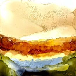 Peinture Dune 2025 par Depaire Silvia | Tableau Abstrait Acrylique Minimaliste, Paysages