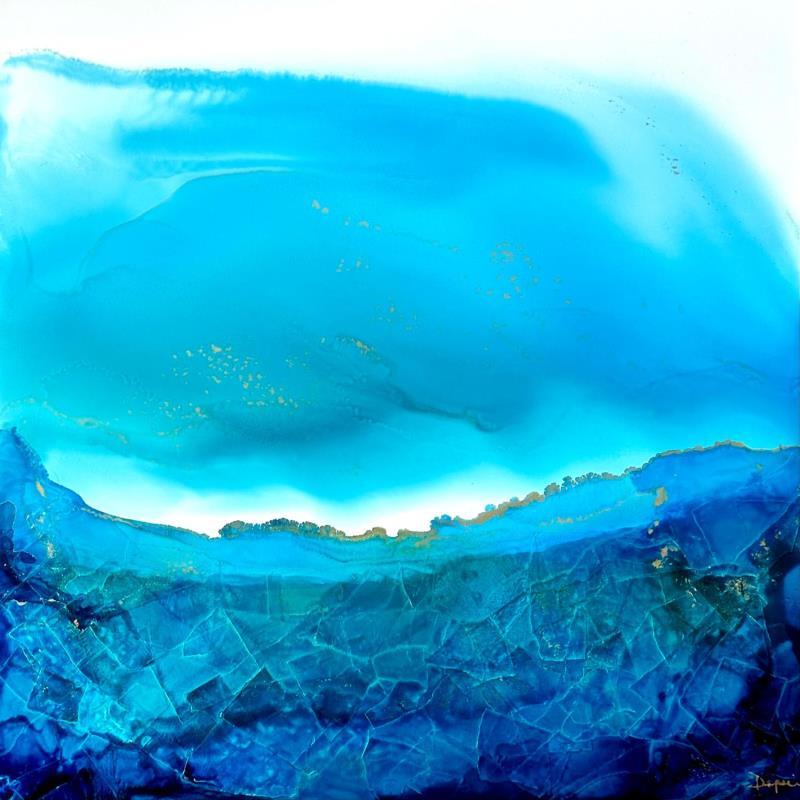 Peinture Poésie marine 2075 par Depaire Silvia | Tableau Abstrait Paysages Marine Minimaliste Acrylique