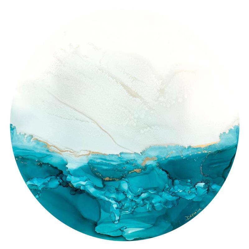 Painting Poésie givrée 1631 by Depaire Silvia | Painting Abstract Landscapes Marine Minimalist Acrylic