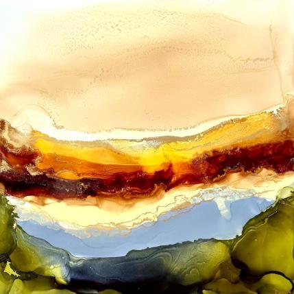 Peinture Dune 2074 par Depaire Silvia | Tableau Abstrait Acrylique Minimaliste, Paysages