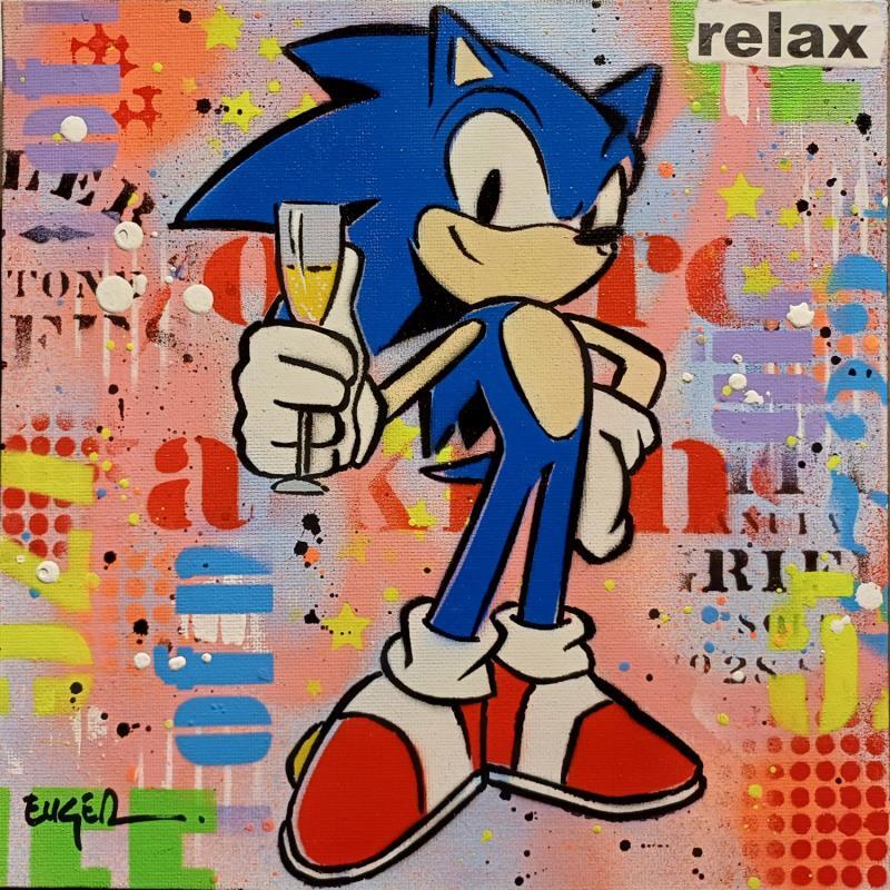 Painting Relax by Euger Philippe | Painting Pop-art Pop icons Acrylic Gluing