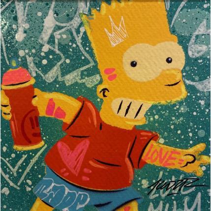 Painting Bart by Lemoine Mael | Painting Pop-art Acrylic, Graffiti Pop icons