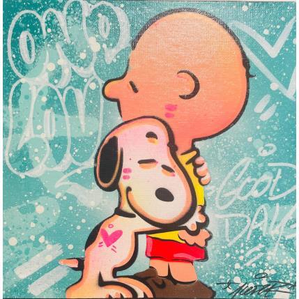 Painting Charlie Snoopy by Lemoine Mael | Painting Pop-art Acrylic, Graffiti Pop icons
