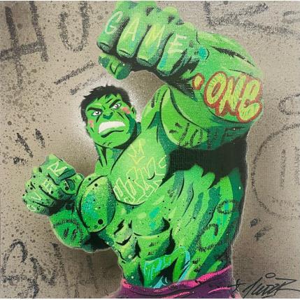 Gemälde Hulk von Lemoine Mael | Gemälde Pop-Art Acryl, Graffiti Pop-Ikonen