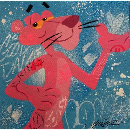 Painting Pink Panther by Lemoine Mael | Painting Pop-art Acrylic, Graffiti Pop icons