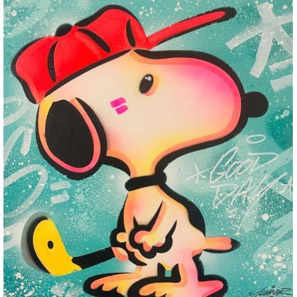 Painting Snoopy Golf by Lemoine Mael | Painting Pop-art Acrylic, Graffiti Pop icons