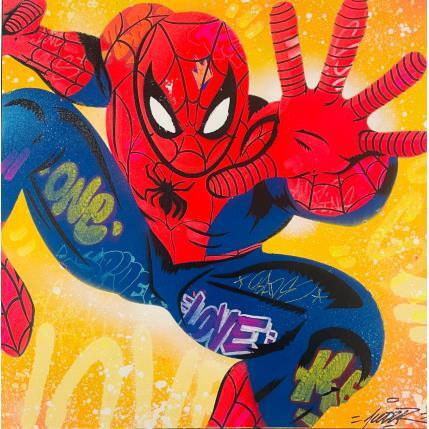 Painting Spiderman by Lemoine Mael | Painting Pop-art Acrylic, Graffiti Pop icons