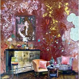 Painting Lulu by Romanelli Karine | Painting Figurative Acrylic, Gluing