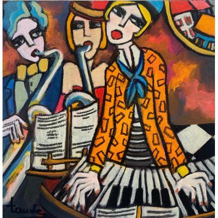 Peinture Nous trois par Fauve | Tableau Figuratif Acrylique, Huile Scènes de vie