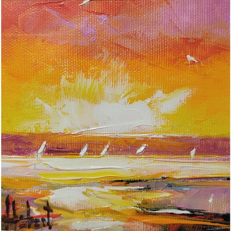 Painting Les voiliers by Hébert Franck | Painting Figurative Landscapes Marine Oil