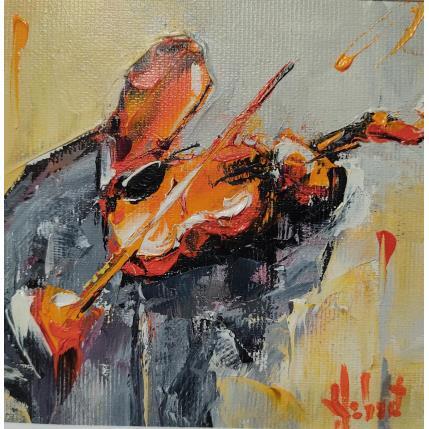 Painting Le violoniste by Hébert Franck | Painting Figurative Oil Landscapes, Marine