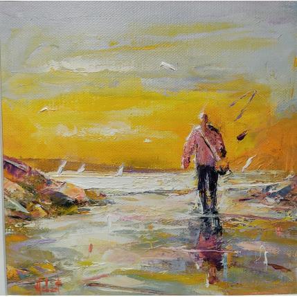 Painting La marée by Hébert Franck | Painting Figurative Oil Landscapes, Marine